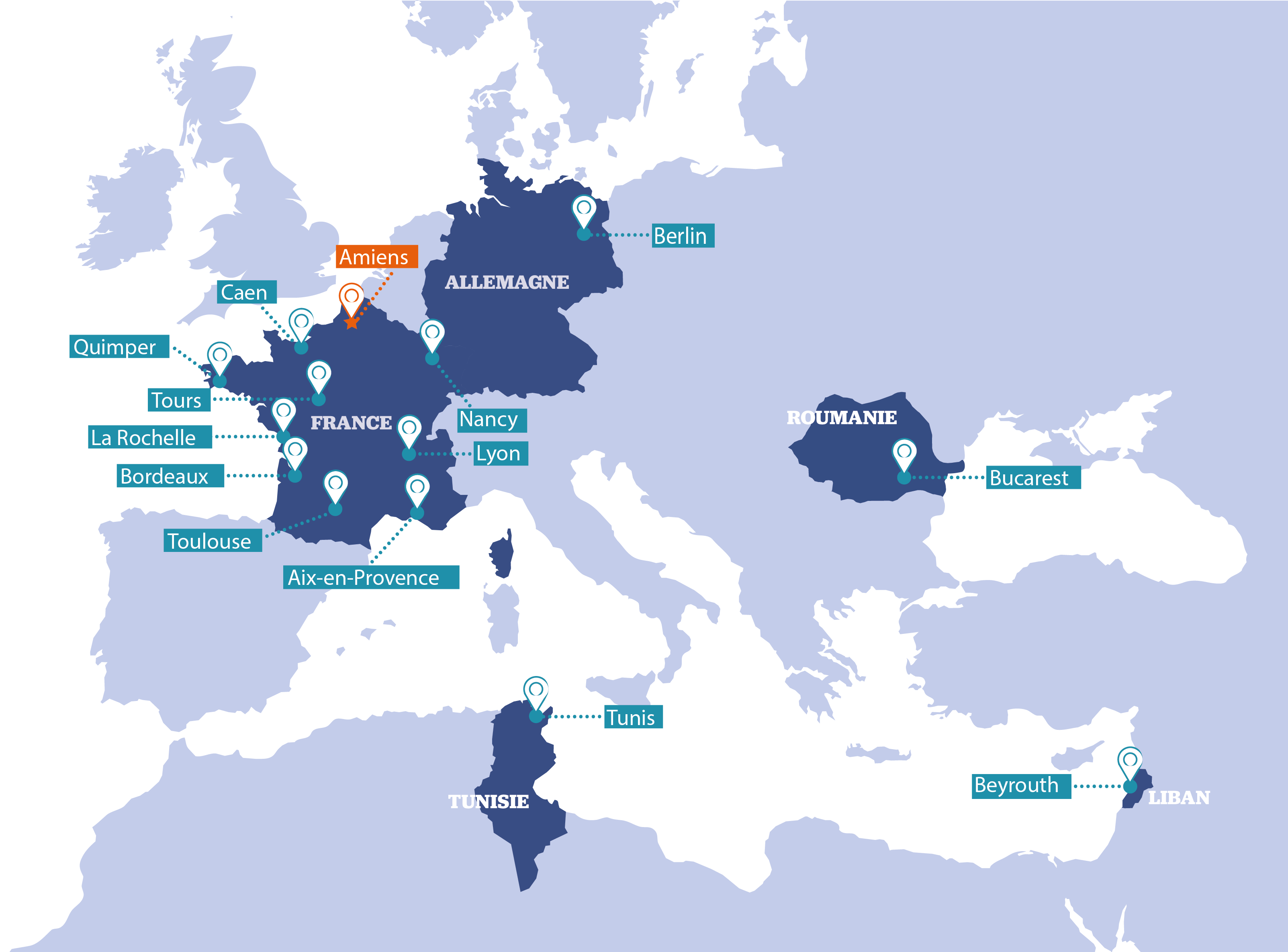 Carte de nos agences - H2air