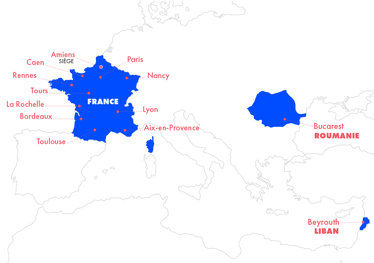 Carte de nos agences - H2air
